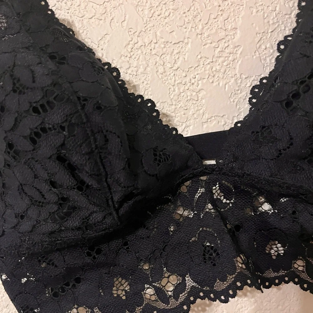 Lace lightly padded Bralette plunge wireless - Picture 4 of 9